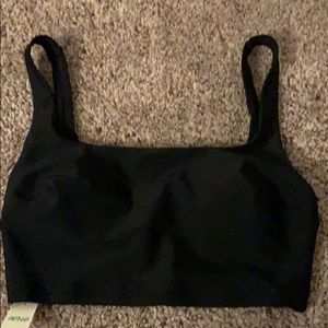 brand new aerie black bikini top!